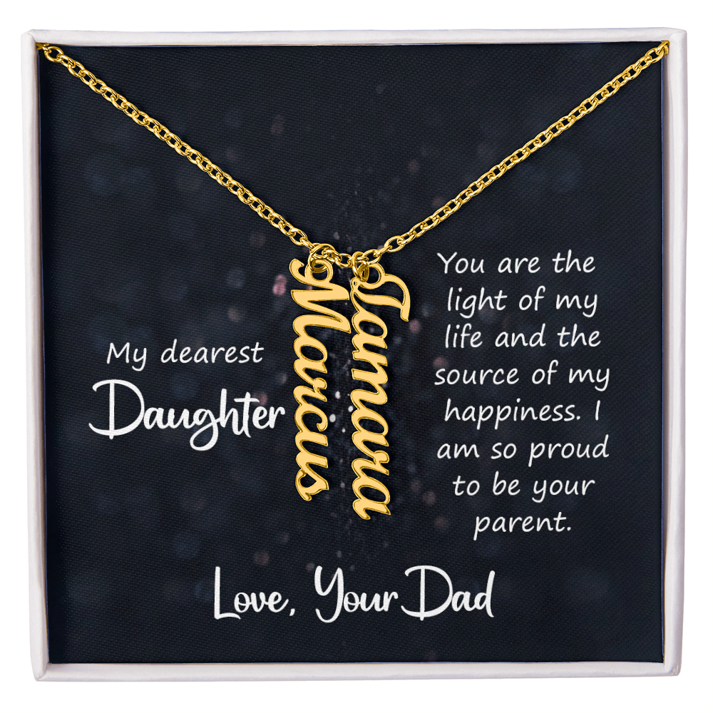 Multi Vertical Name Necklace