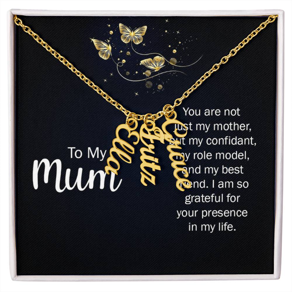 Multi Vertical Name Necklace