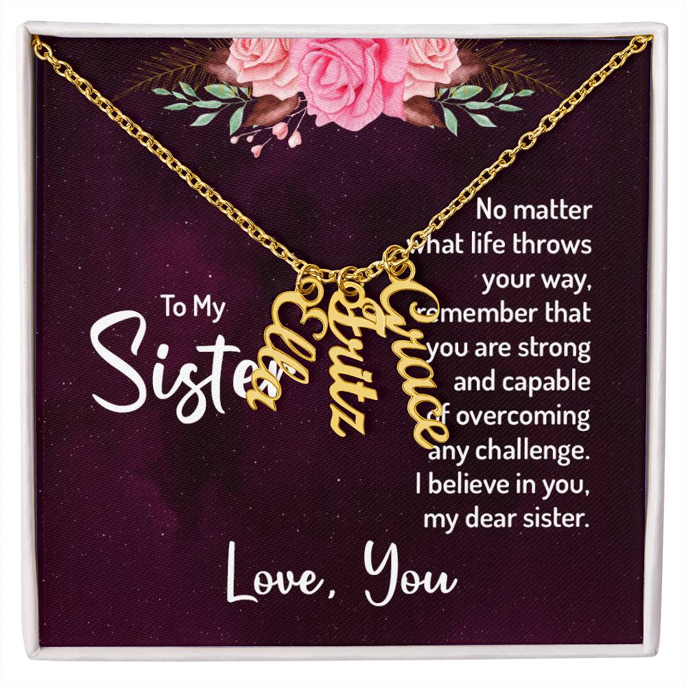 Multi Vertical Name Necklace