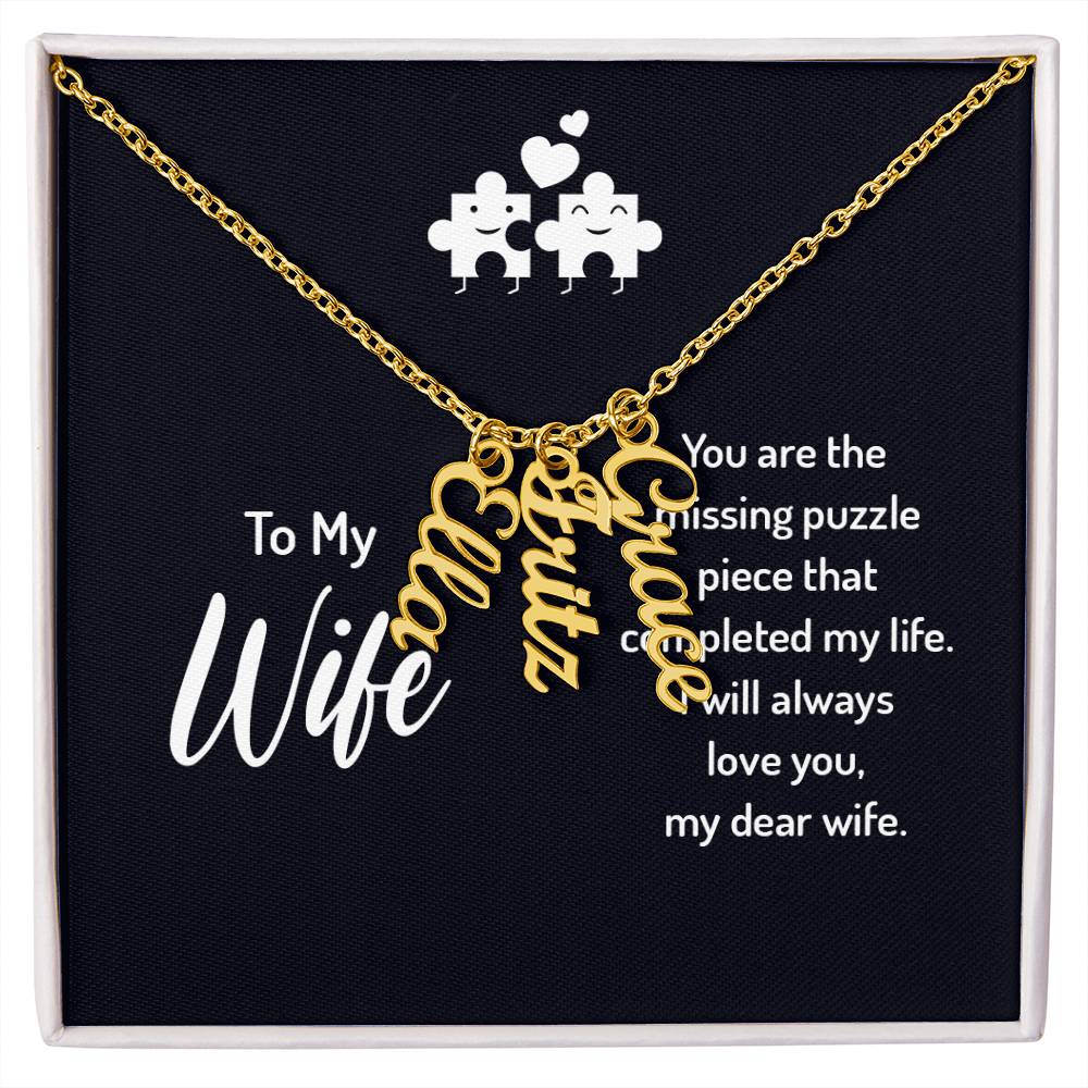 Multi Vertical Name Necklace