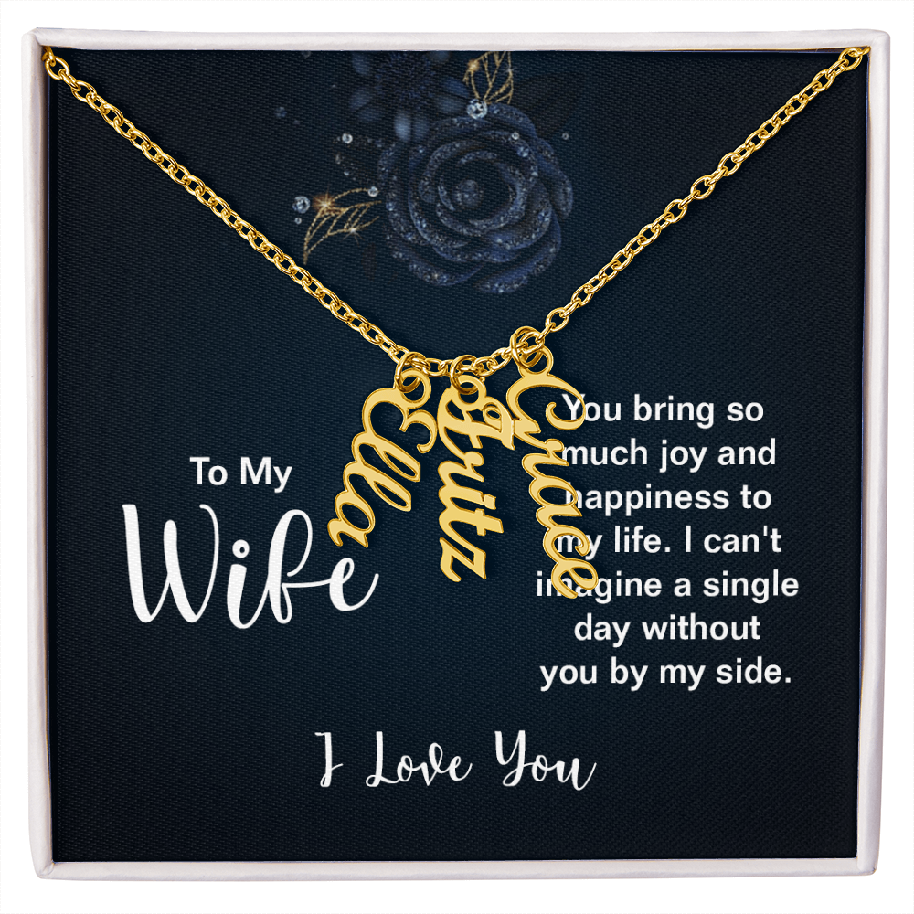 Multi Vertical Name Necklace