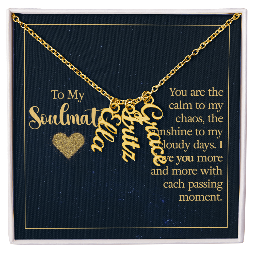 Multi Vertical Name Necklace