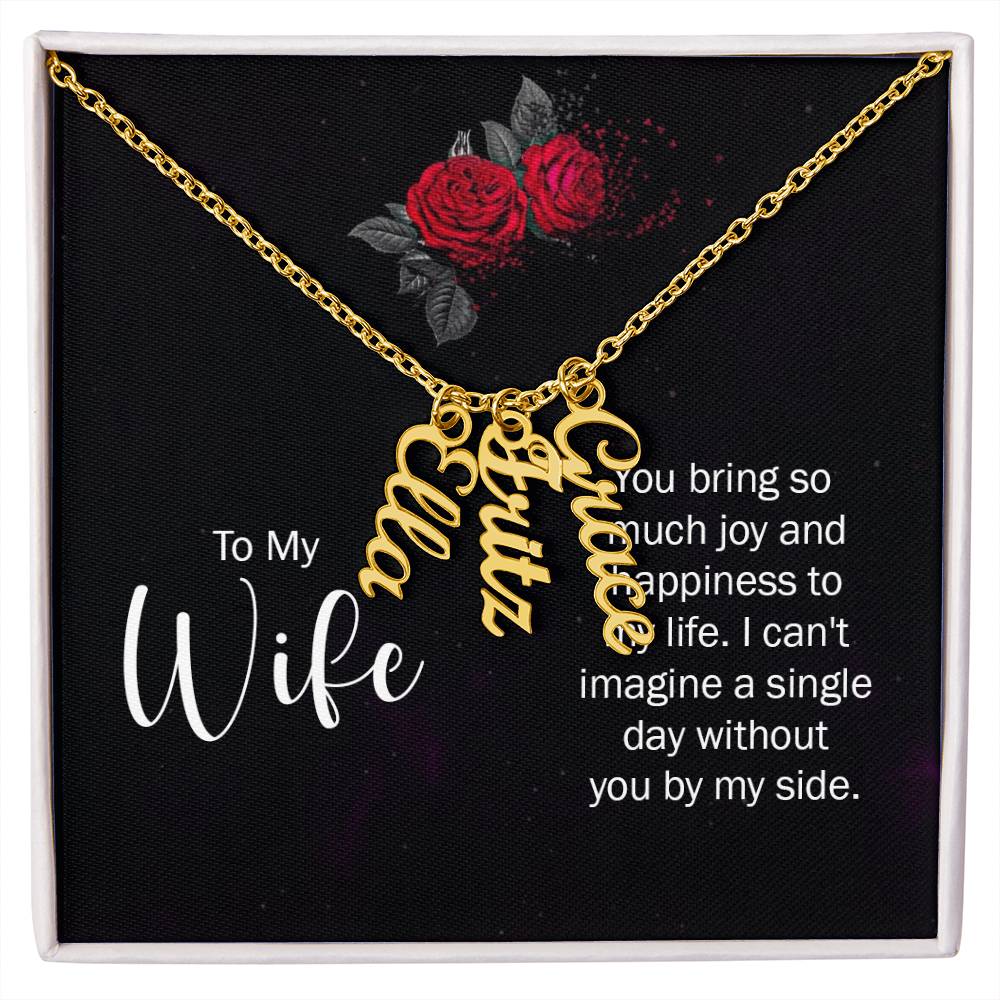 Multi Vertical Name Necklace