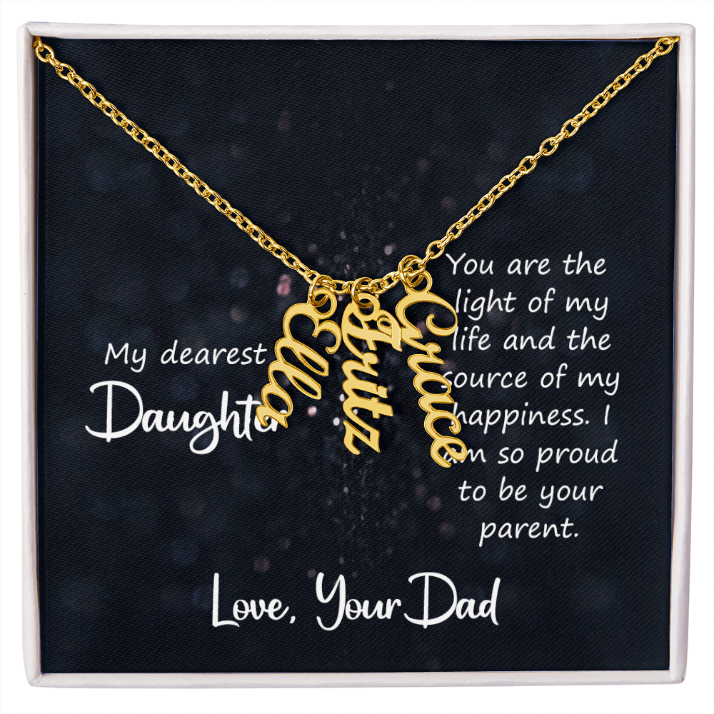 Multi Vertical Name Necklace