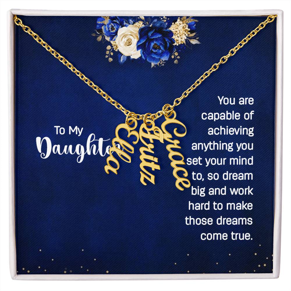 Multi Vertical Name Necklace