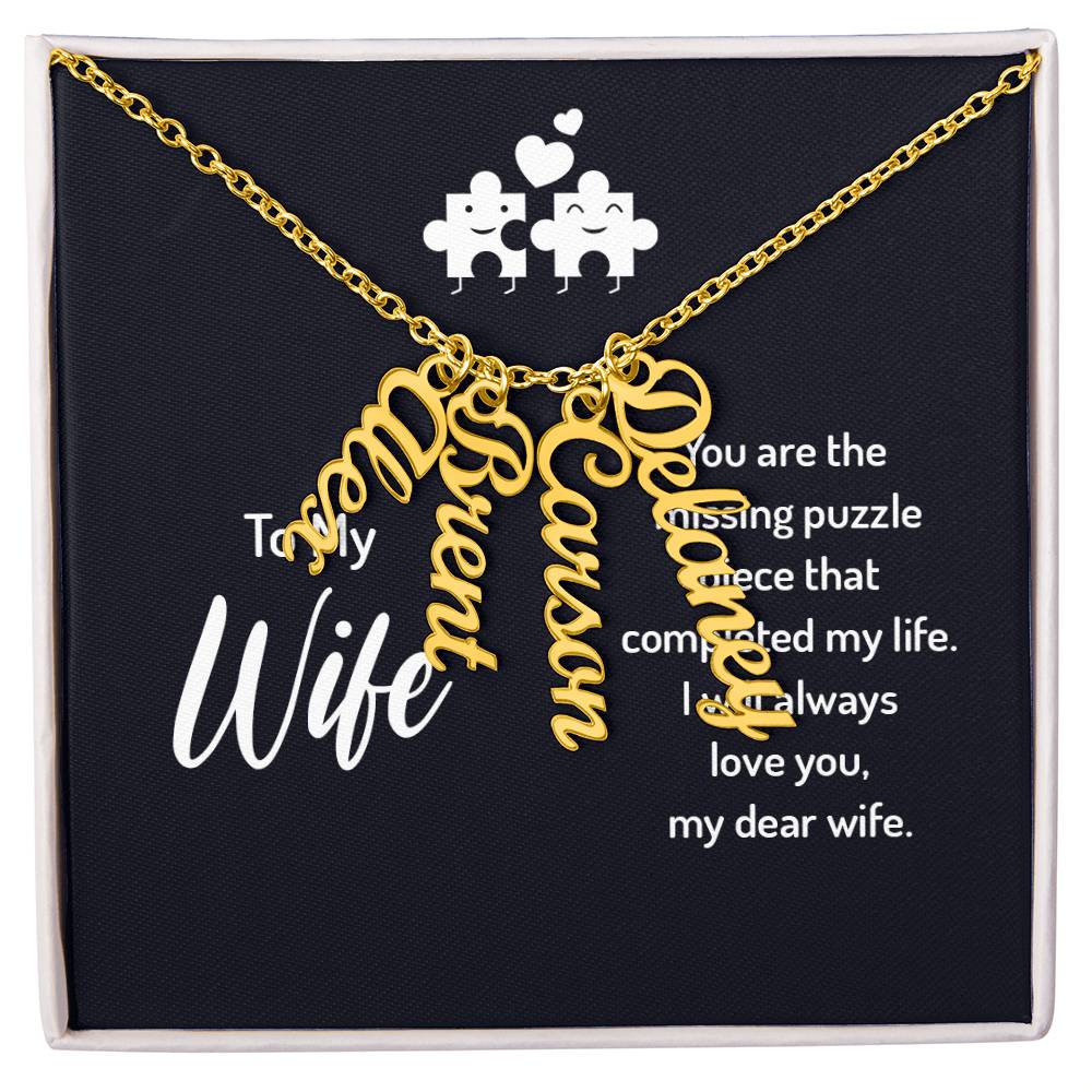 Multi Vertical Name Necklace