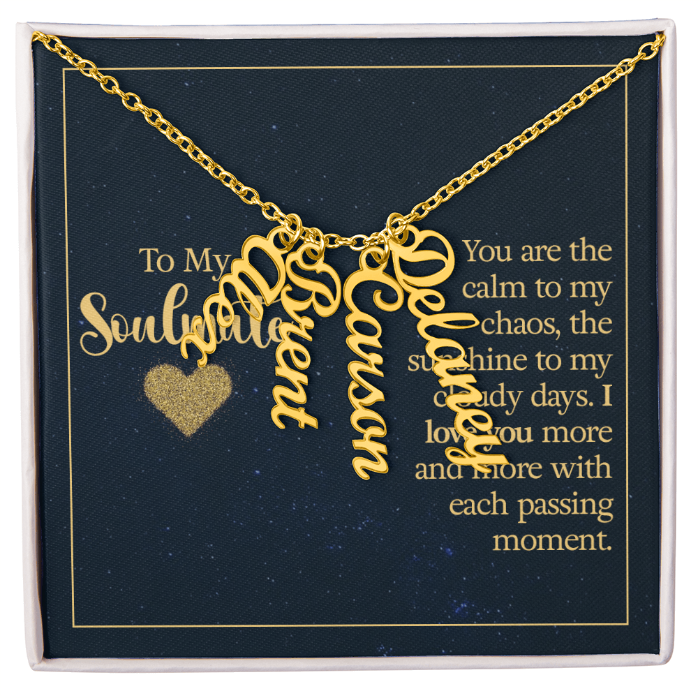Multi Vertical Name Necklace