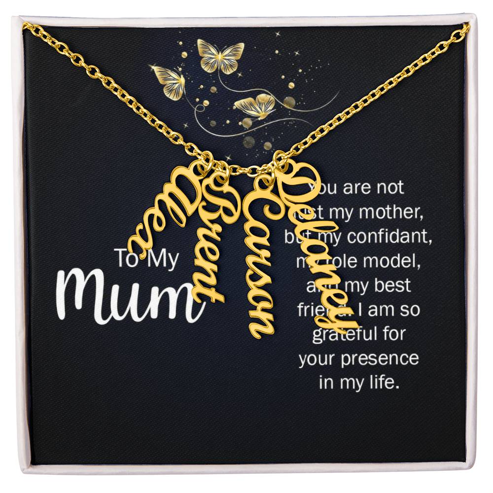 Multi Vertical Name Necklace