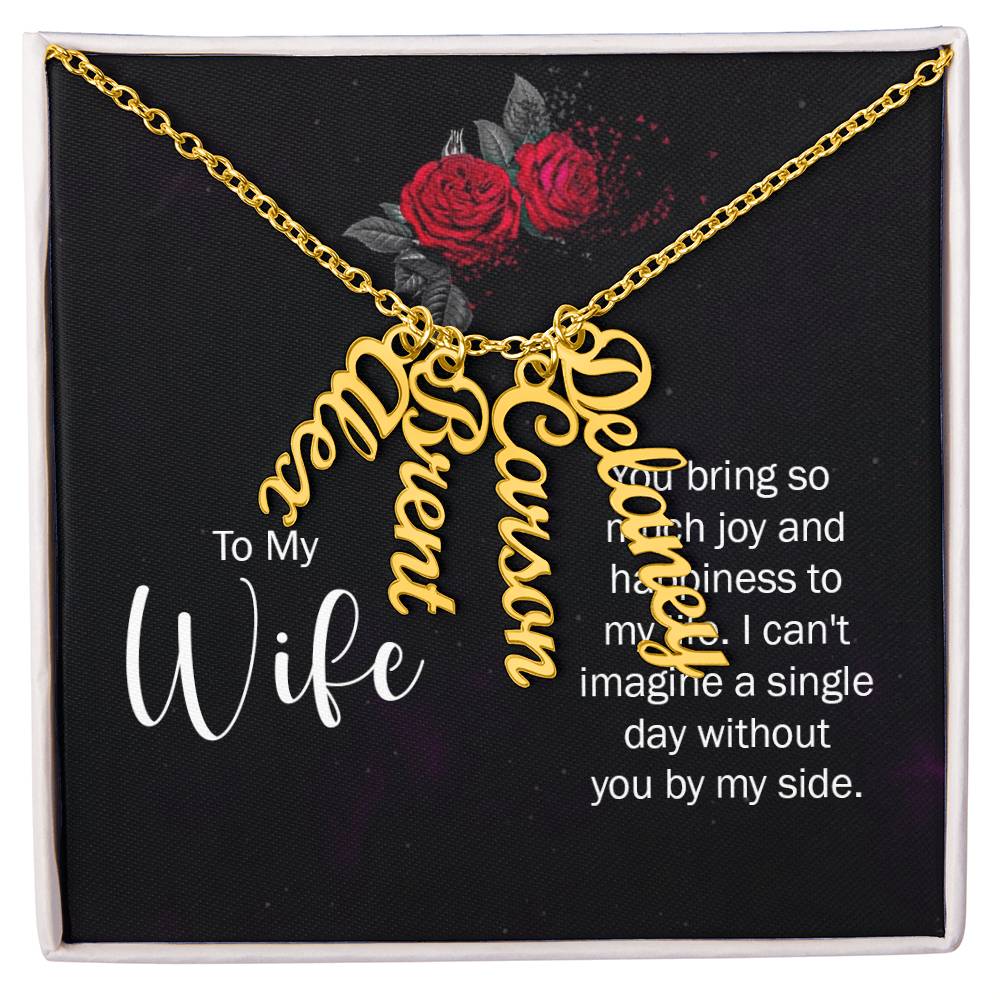 Multi Vertical Name Necklace