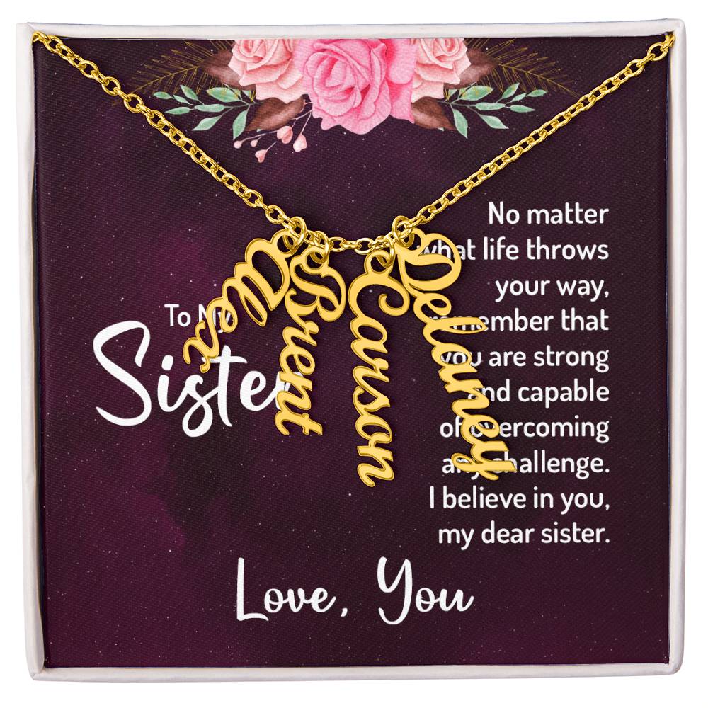 Multi Vertical Name Necklace