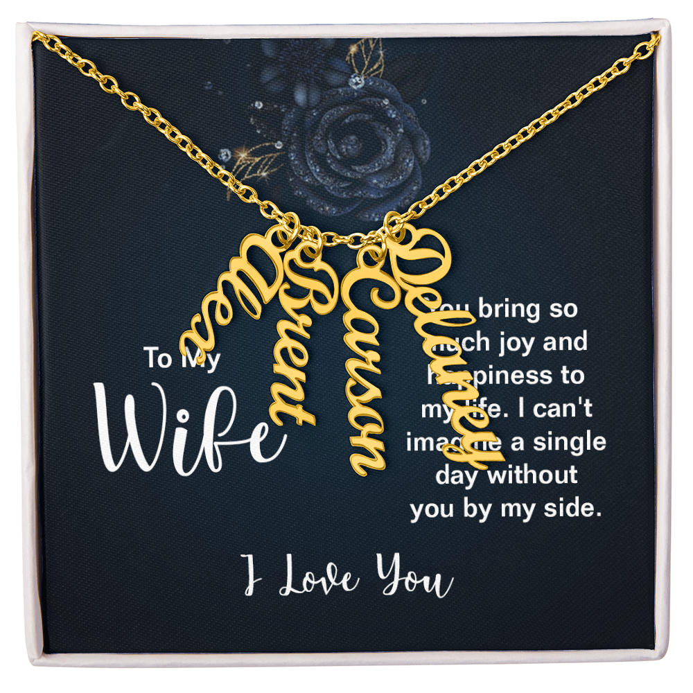 Multi Vertical Name Necklace