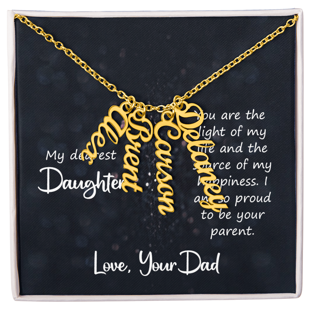 Multi Vertical Name Necklace