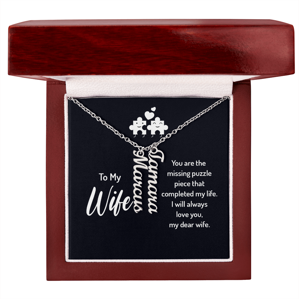 Multi Vertical Name Necklace
