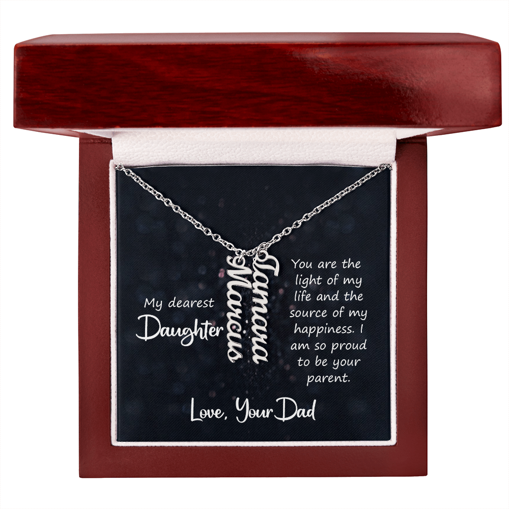 Multi Vertical Name Necklace
