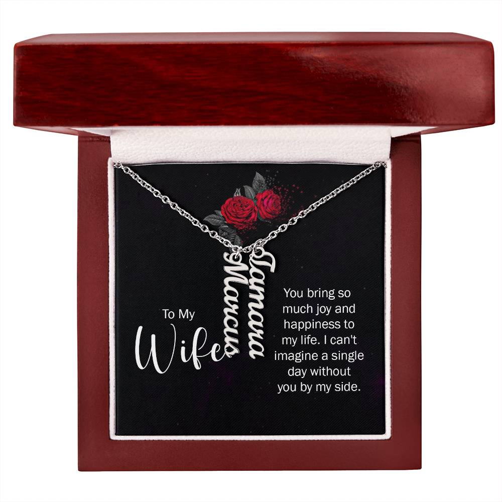 Multi Vertical Name Necklace