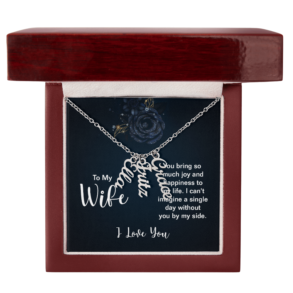 Multi Vertical Name Necklace