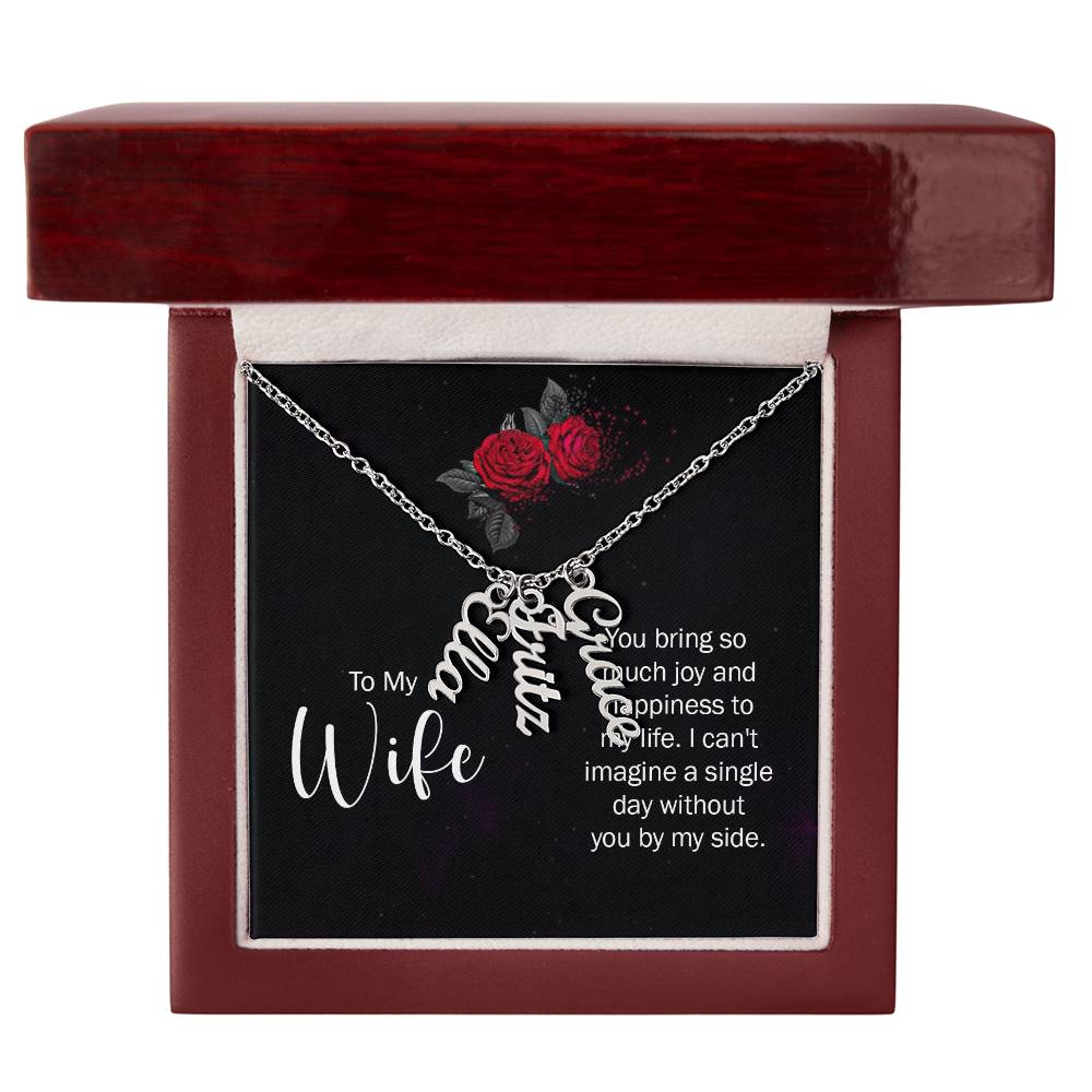 Multi Vertical Name Necklace