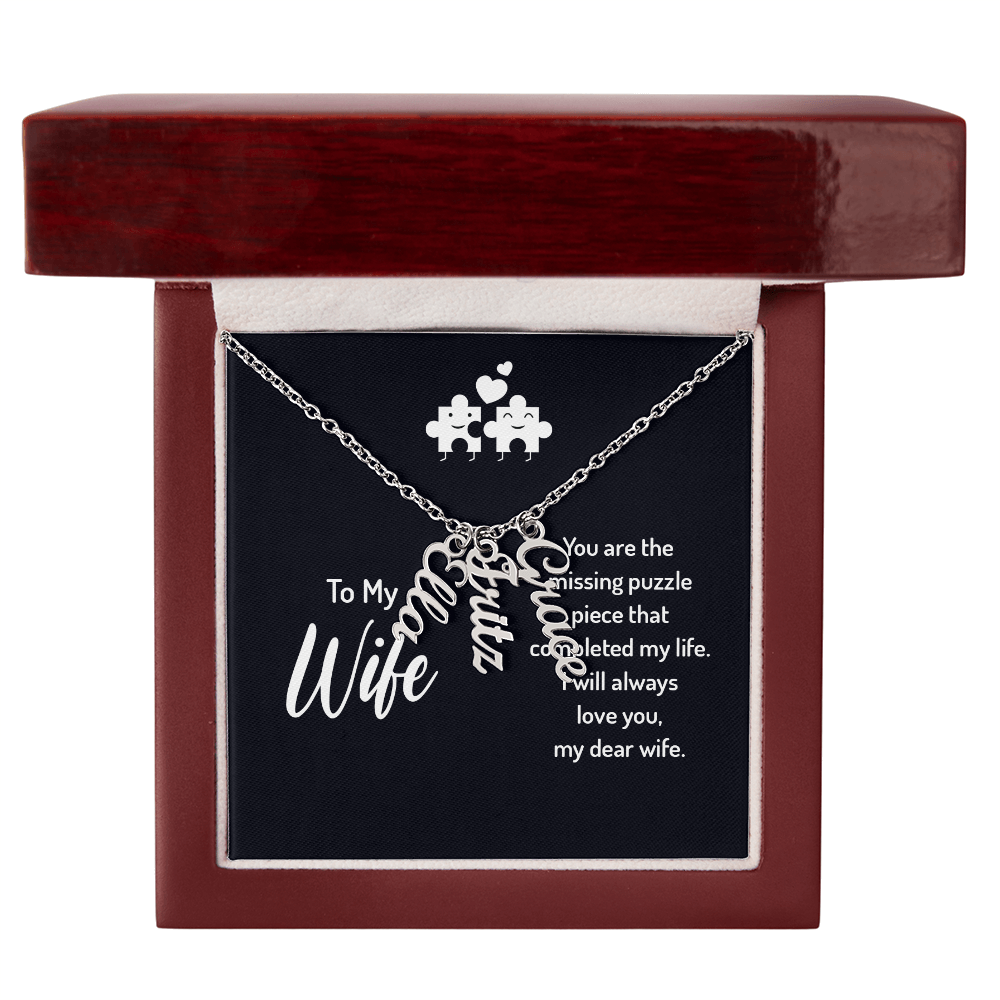 Multi Vertical Name Necklace