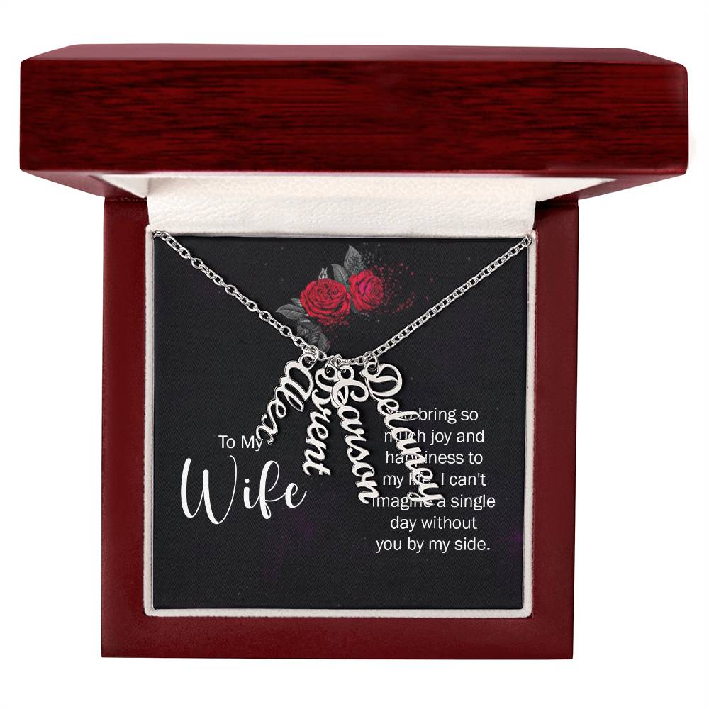 Multi Vertical Name Necklace