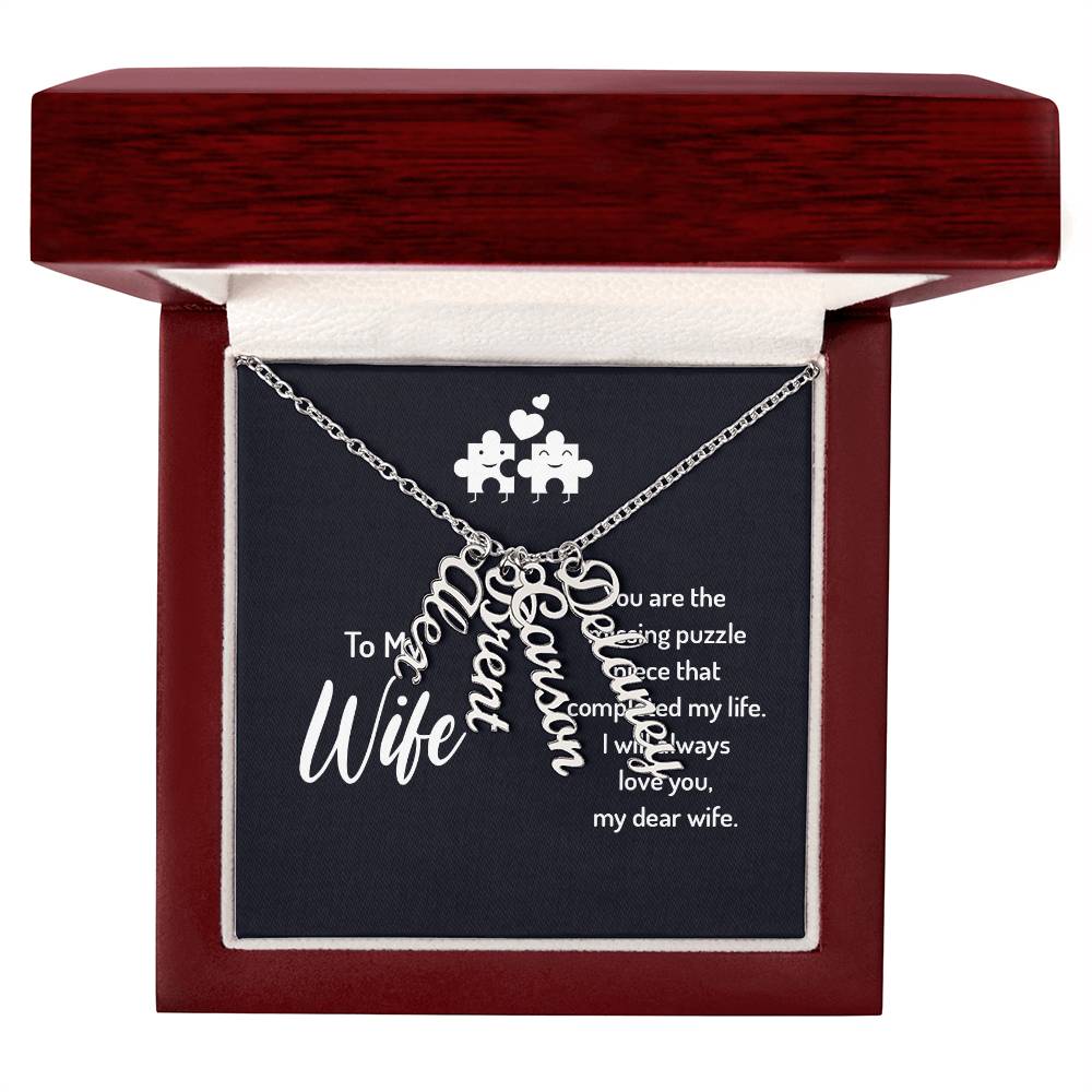 Multi Vertical Name Necklace