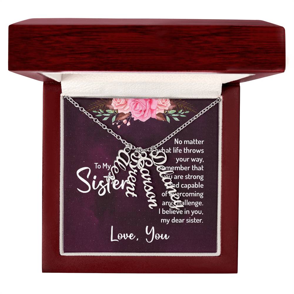 Multi Vertical Name Necklace