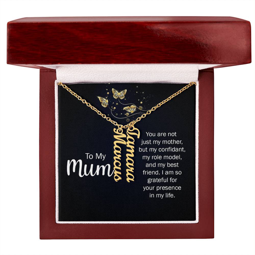 Multi Vertical Name Necklace