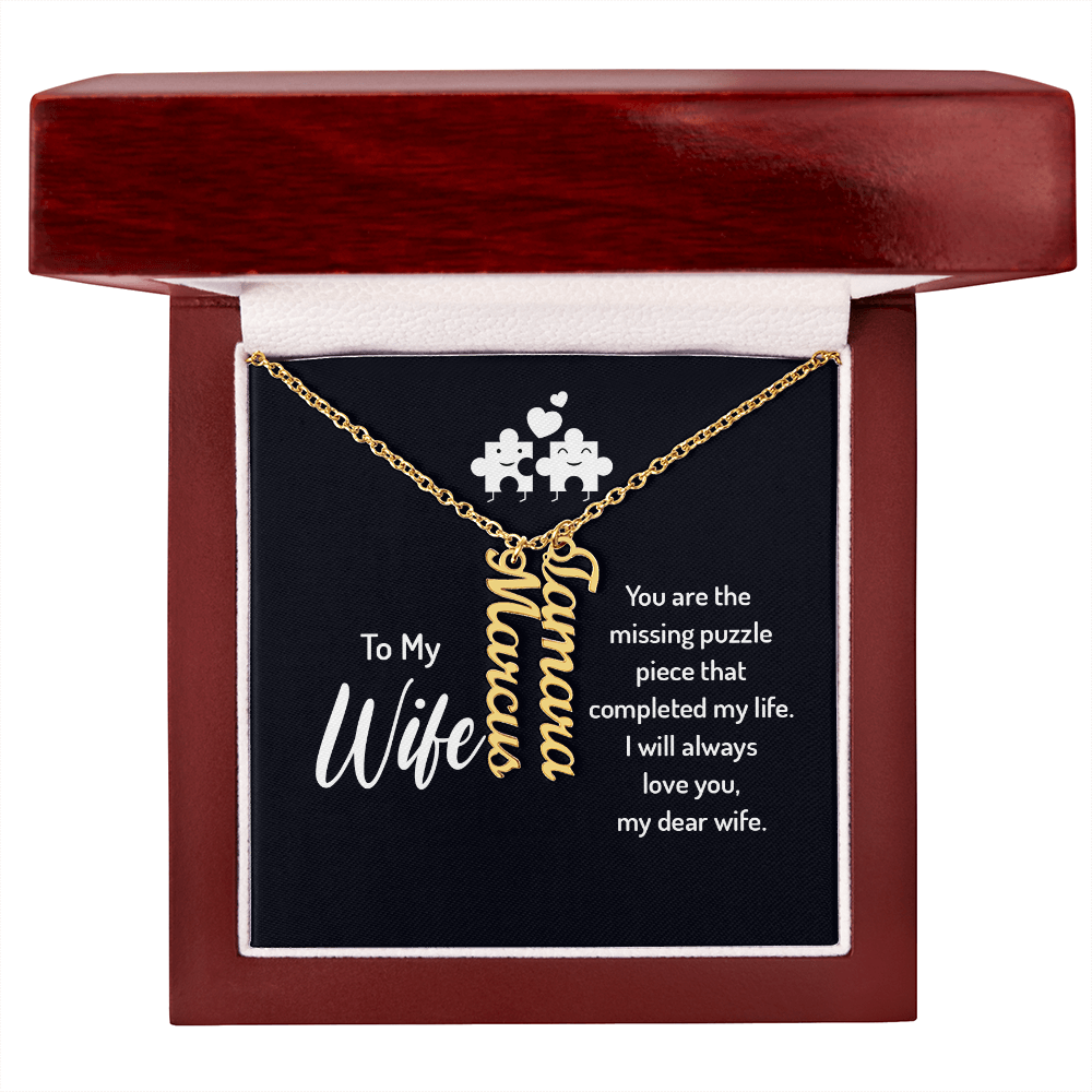 Multi Vertical Name Necklace