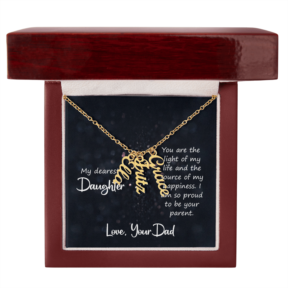 Multi Vertical Name Necklace
