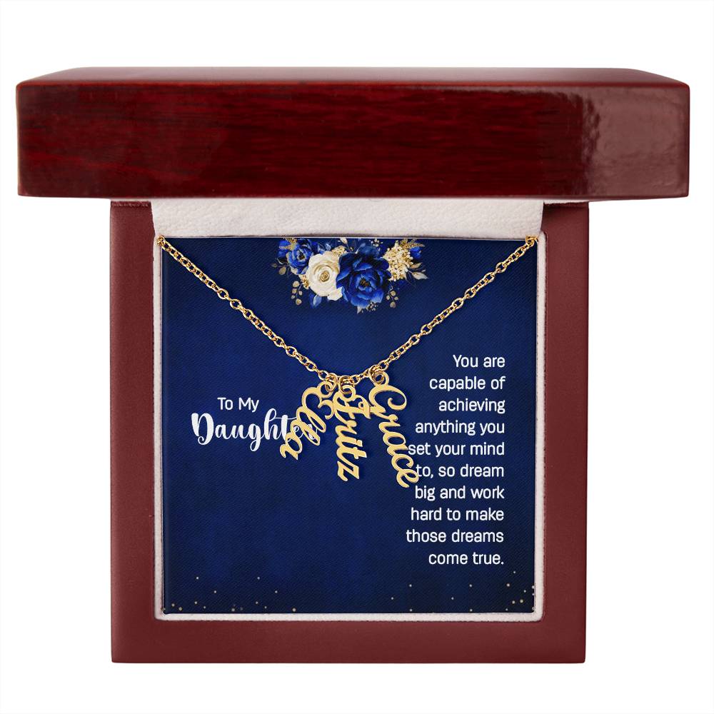 Multi Vertical Name Necklace