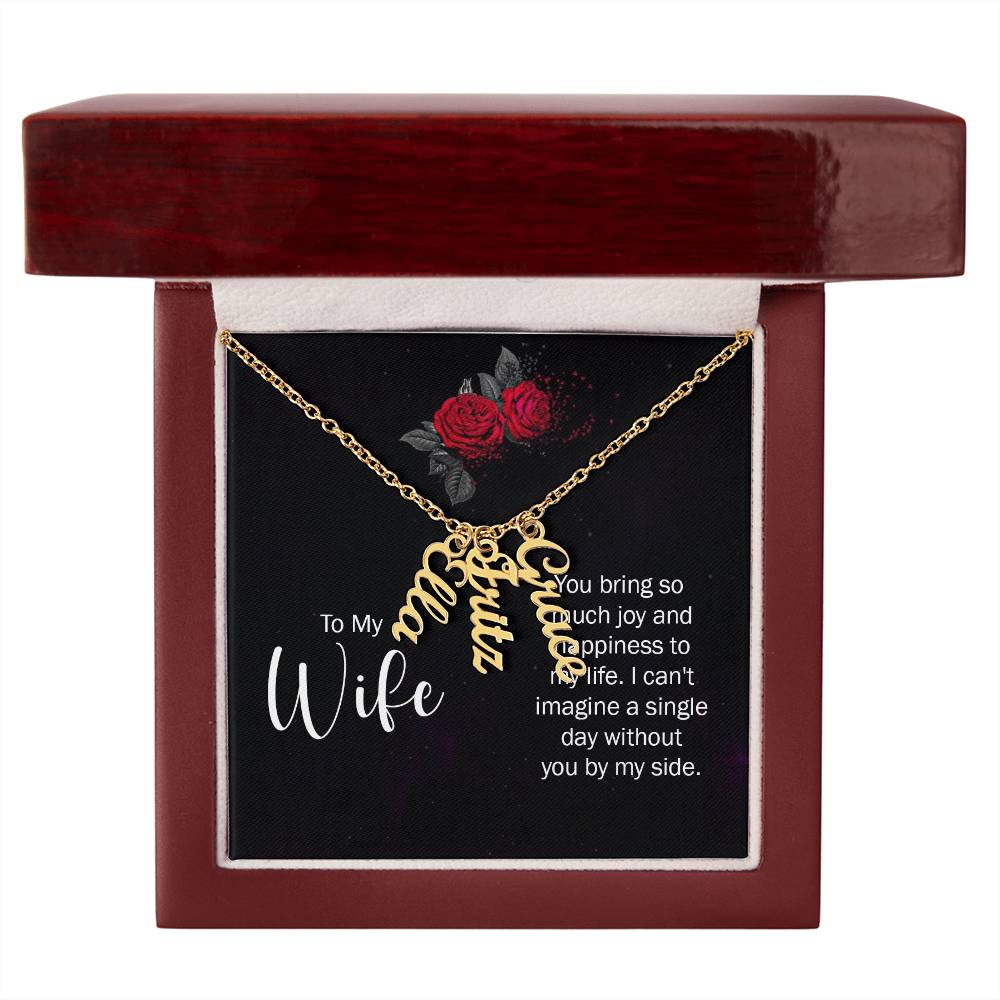 Multi Vertical Name Necklace