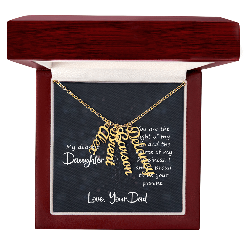 Multi Vertical Name Necklace