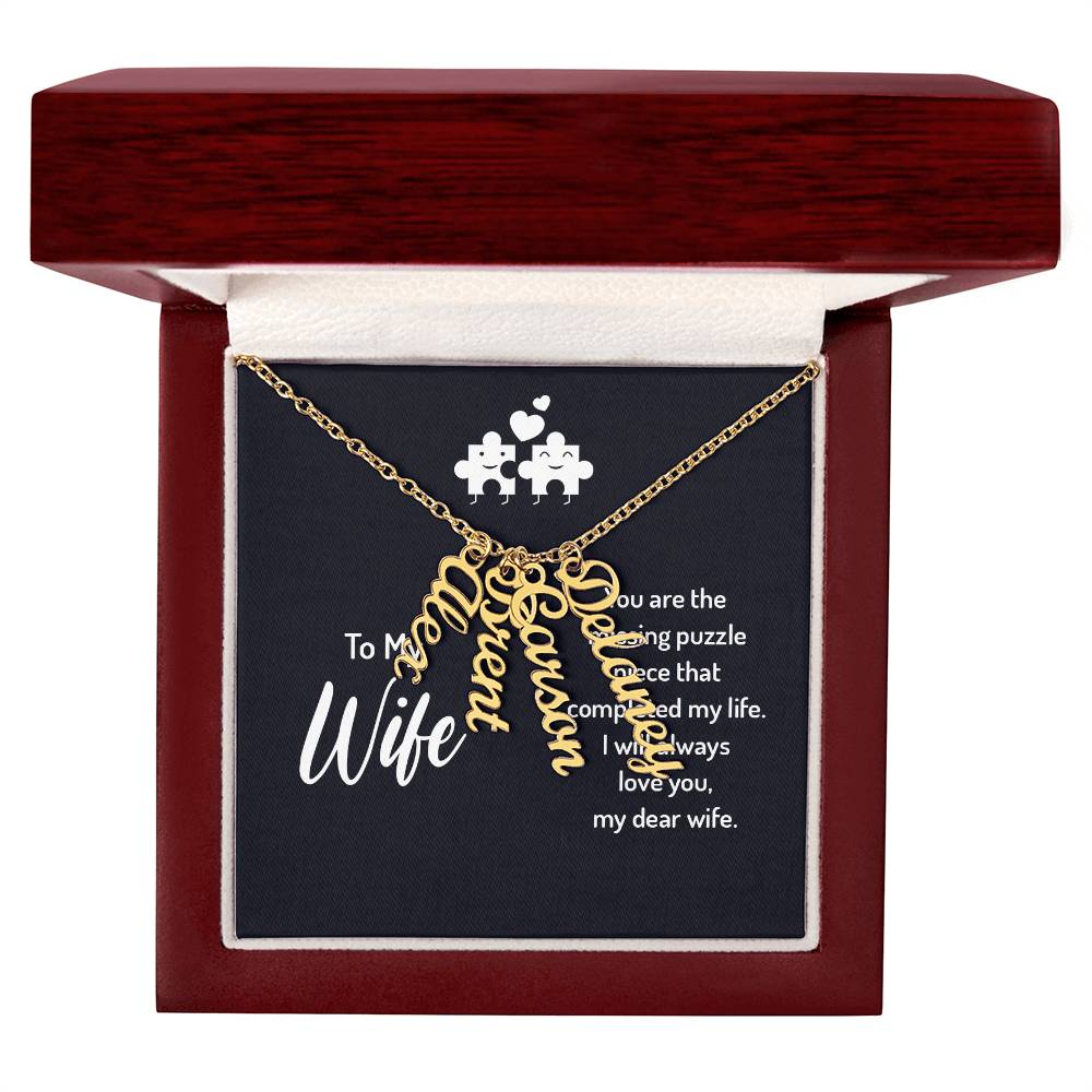 Multi Vertical Name Necklace