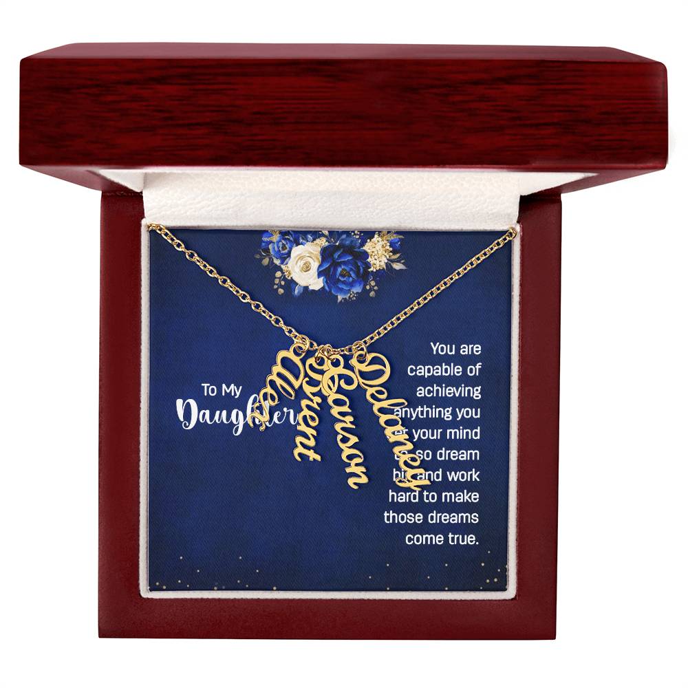 Multi Vertical Name Necklace