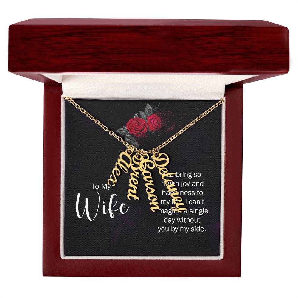 Multi Vertical Name Necklace