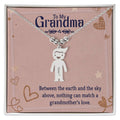 To My Grandma Earth and Sky Engraved Child Charm Necklace