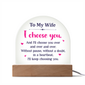 Acrylic Dome Plaque Keepsake Gift