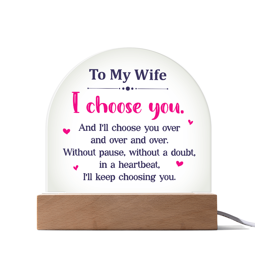 Acrylic Dome Plaque Keepsake Gift