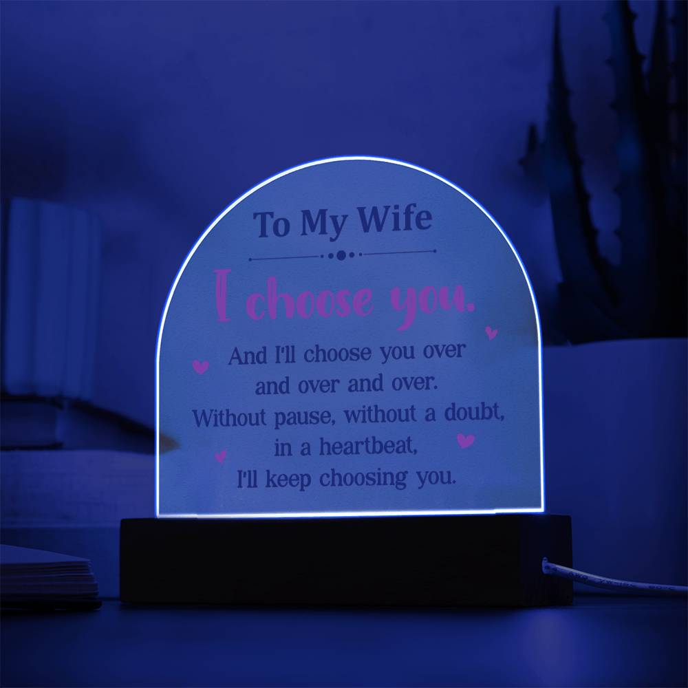 Acrylic Dome Plaque Keepsake Gift