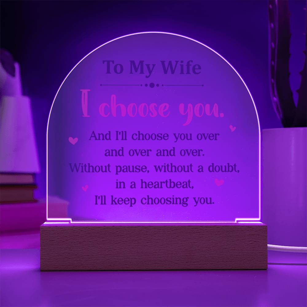 Acrylic Dome Plaque Keepsake Gift