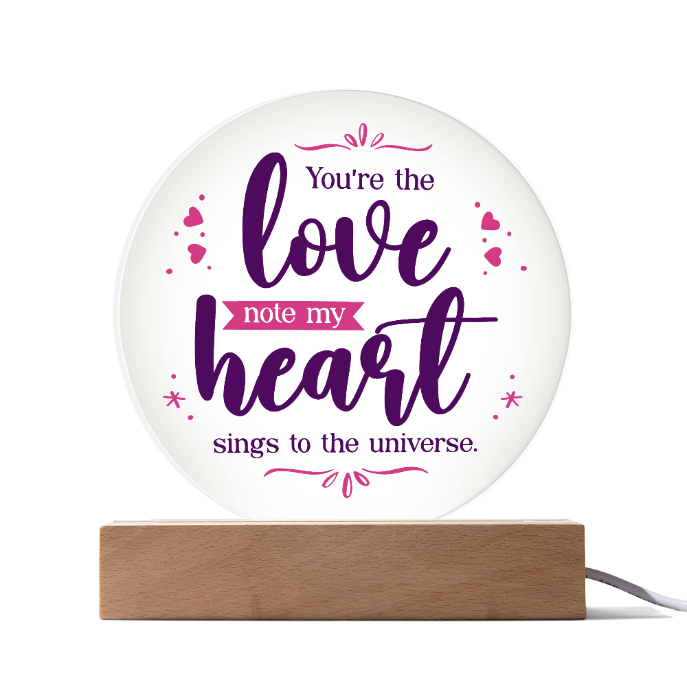 Acrylic Circle Plaque Keepsake Gift