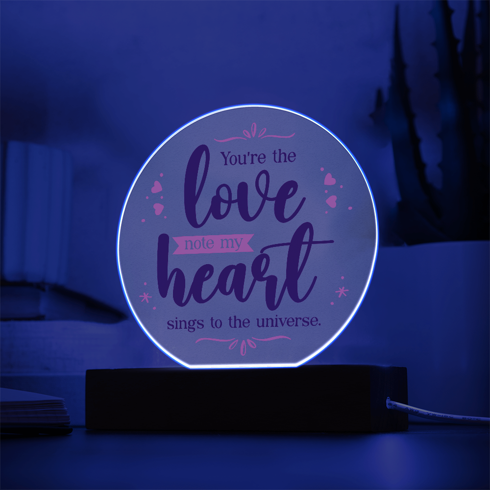 Acrylic Circle Plaque Keepsake Gift