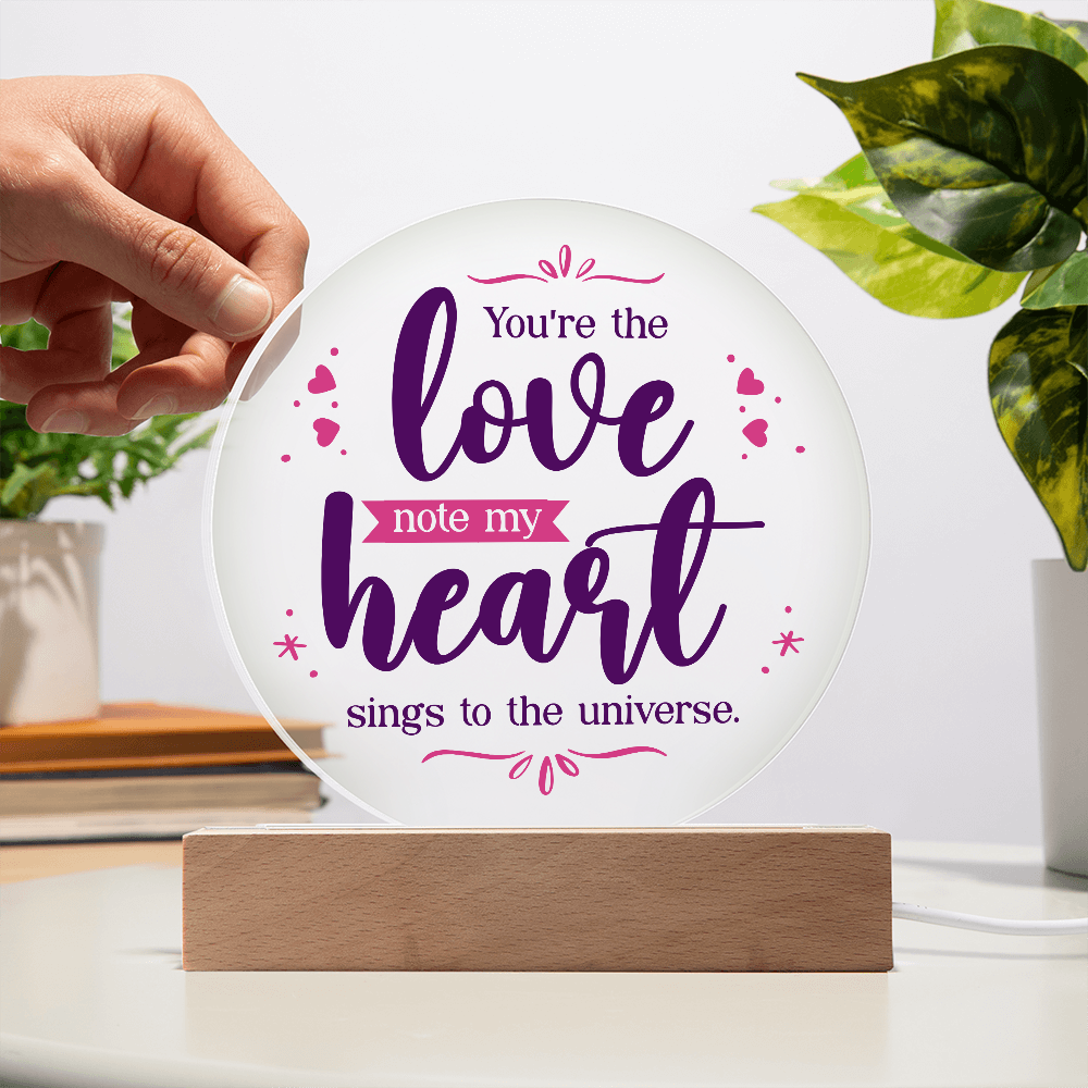Acrylic Circle Plaque Keepsake Gift