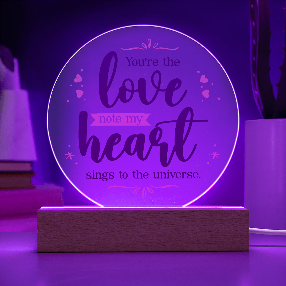 Acrylic Circle Plaque Keepsake Gift