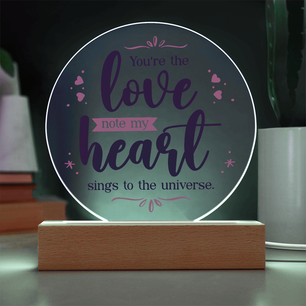 Acrylic Circle Plaque Keepsake Gift