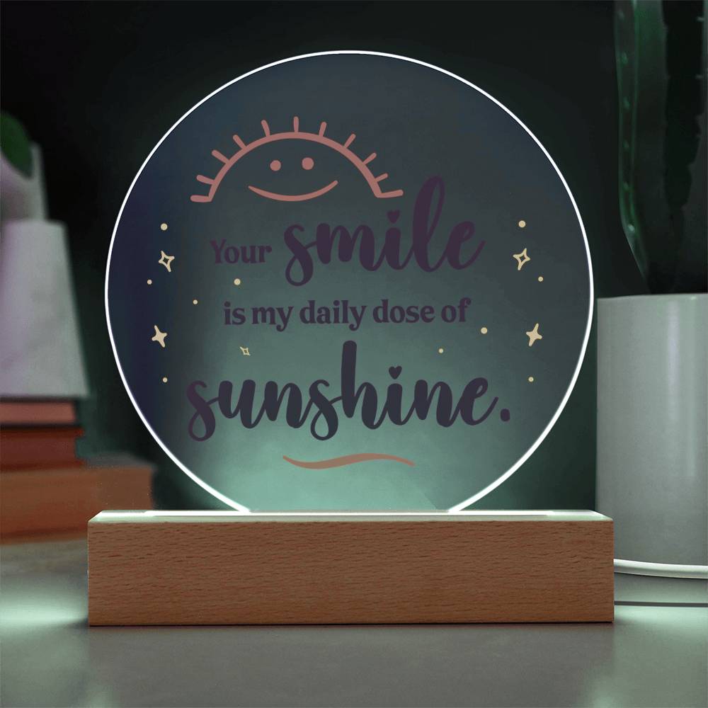 Acrylic Circle Plaque Keepsake Gift