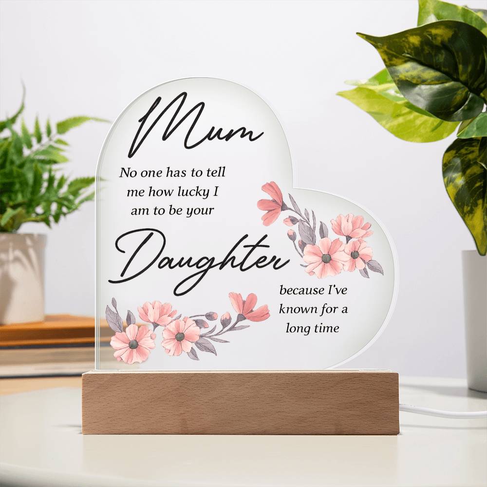 Acrylic Heart Plaque