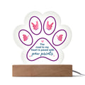 Acrylic Paw Print Plaque Keepsake Gift