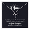 To My Bonus Mum Zodiac Symbol Necklace