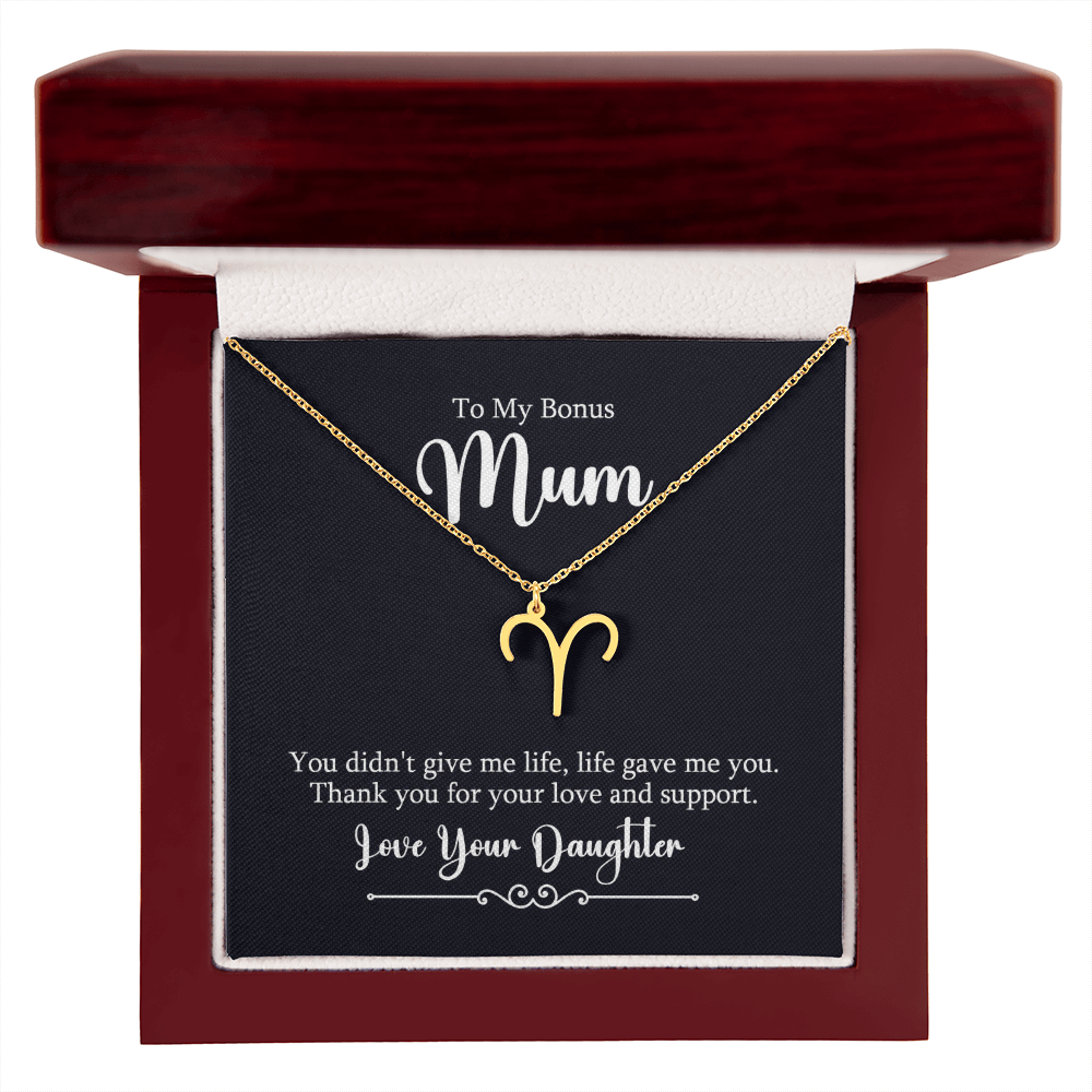 To My Bonus Mum Zodiac Symbol Necklace