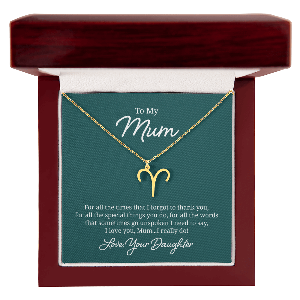 To My Mum Zodiac Symbol Necklace